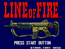 Line of Fire (Europe) Title Screen